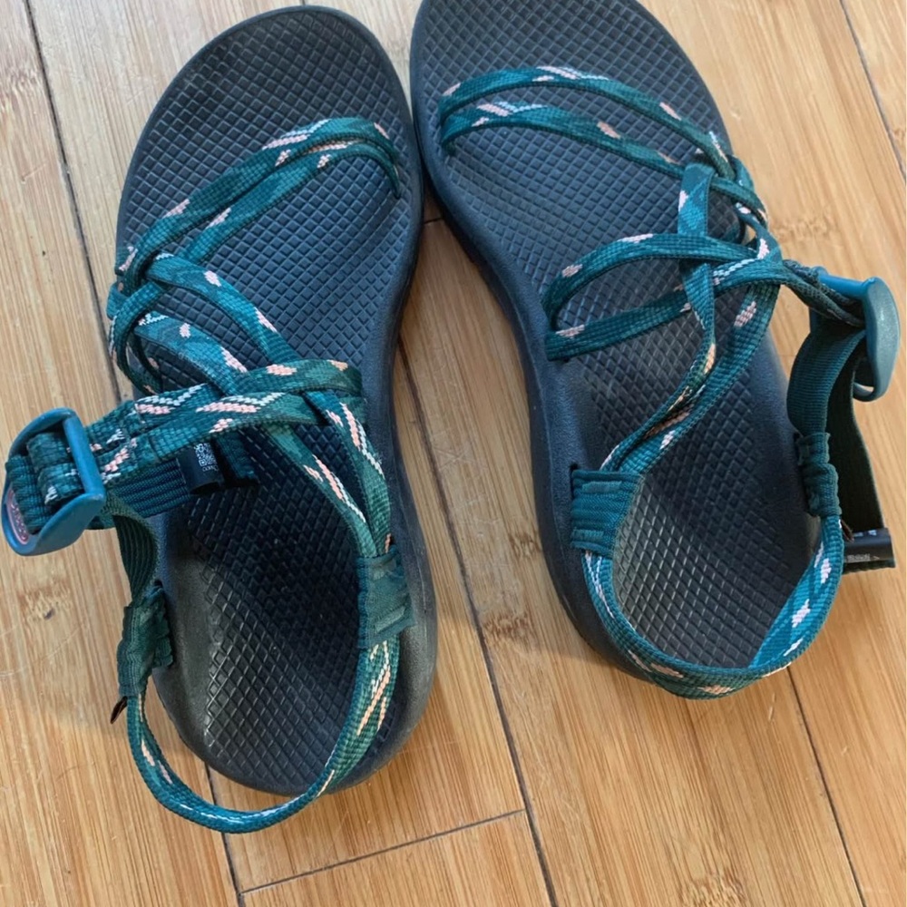 Chaco Teal and Black Women's Sandals